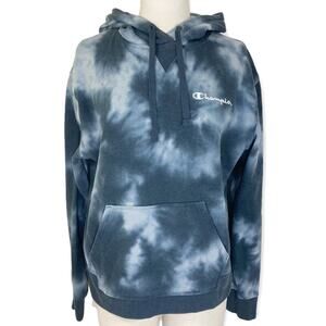 Women’s medium Tie Dye Hoodie, Champion black gray embroidered logo pullover